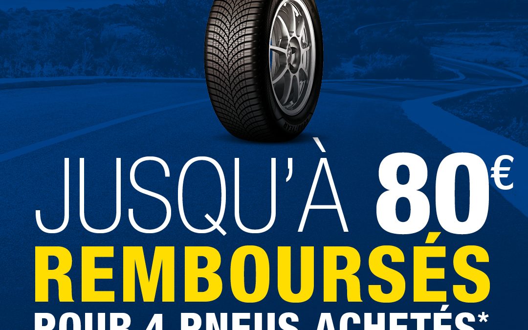 Exclu Idéal pneu : Jusqu’a 80 Euros remboursés !