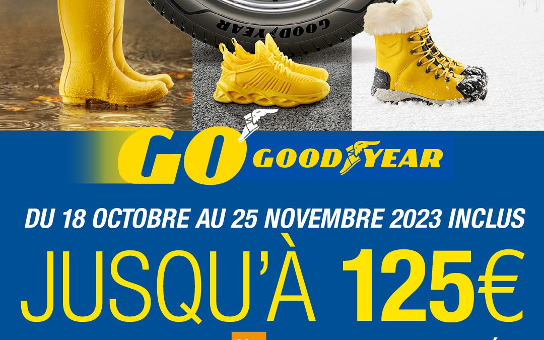Goodyear : jusqu’à 125 €remboursés !