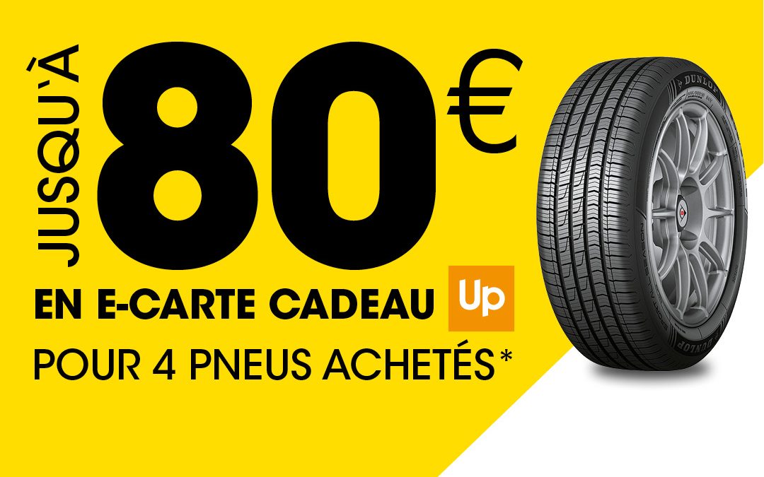 Dunlop : Jusqu’à 80 € remboursés !