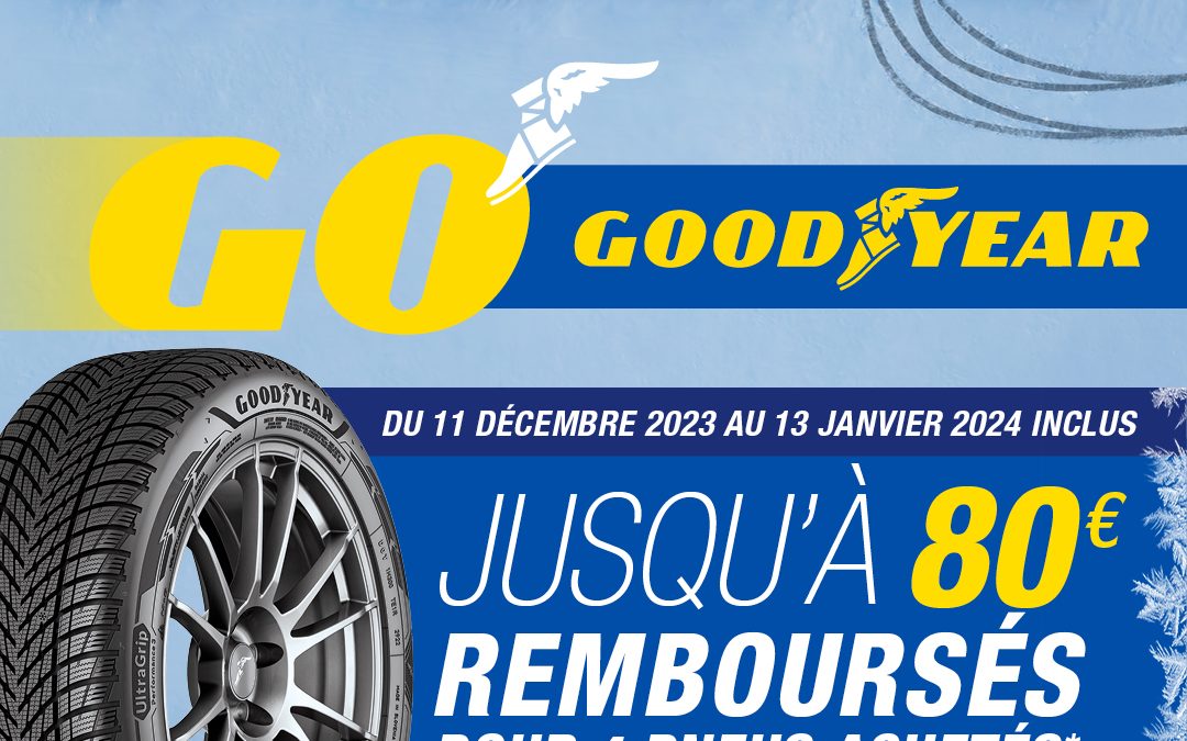 80 € Remboursés sur Dunlop & Goodyear !