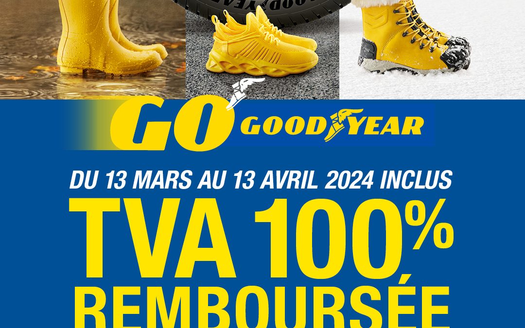 La TVA 100% remboursée sur Goodyear