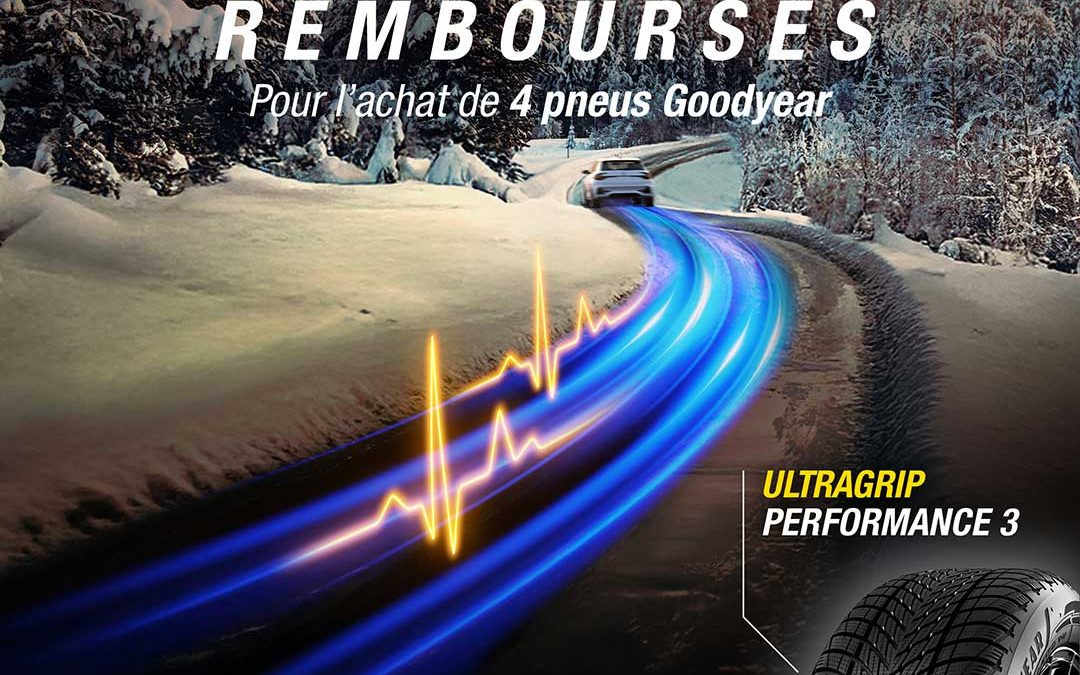 Goodyear : Jusqu’à 140 €  remboursés pour l’achat de 4 pneus.